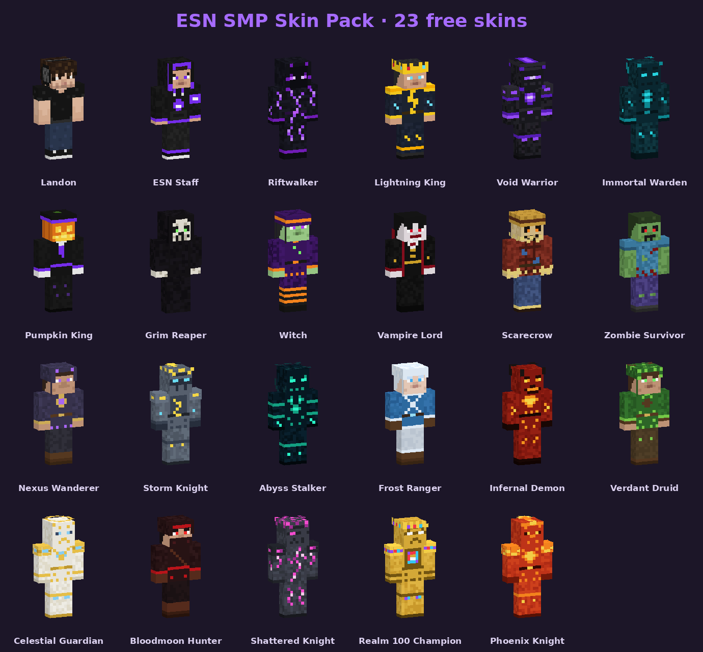 All 23 ESN SMP skins