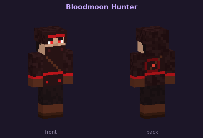 Bloodmoon Hunter skin, front and back