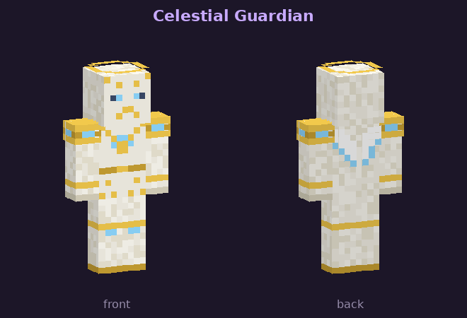 Celestial Guardian skin, front and back