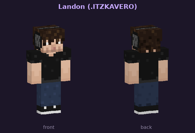 Landon skin, front and back