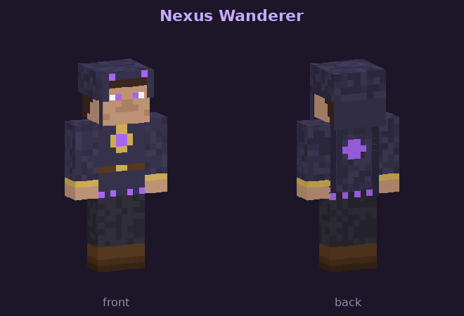 Nexus Wanderer skin, front and back