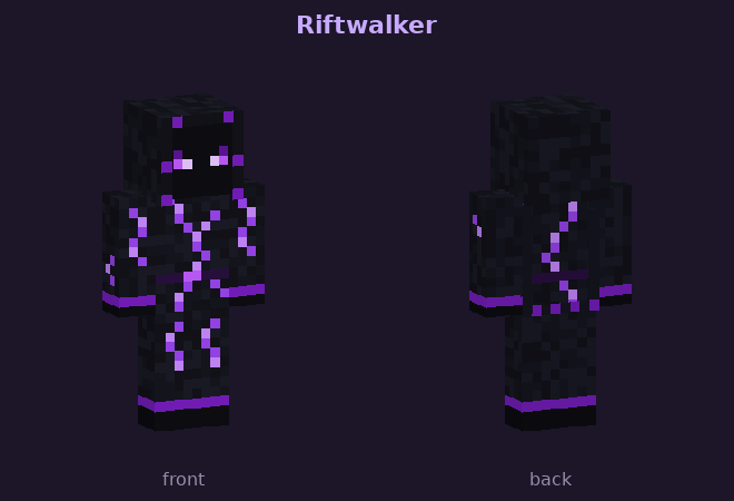 Riftwalker skin, front and back