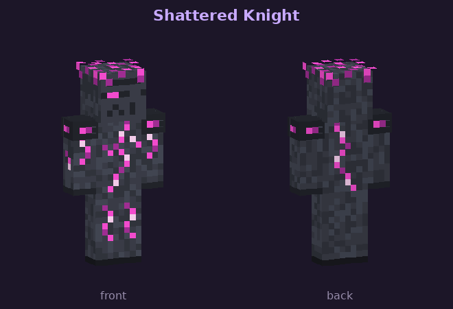 Shattered Knight skin, front and back