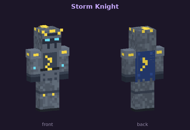 Storm Knight skin, front and back