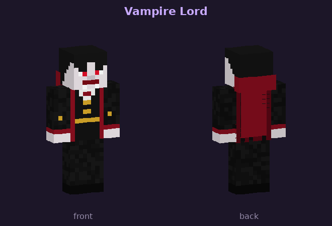 Vampire Lord skin, front and back