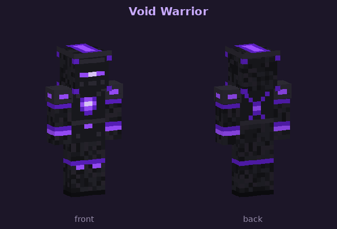 Void Warrior skin, front and back